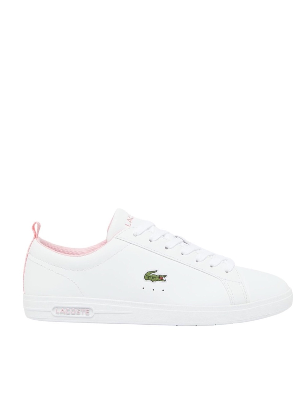 NWT • Lacoste White + Pink Court Base Sneakers